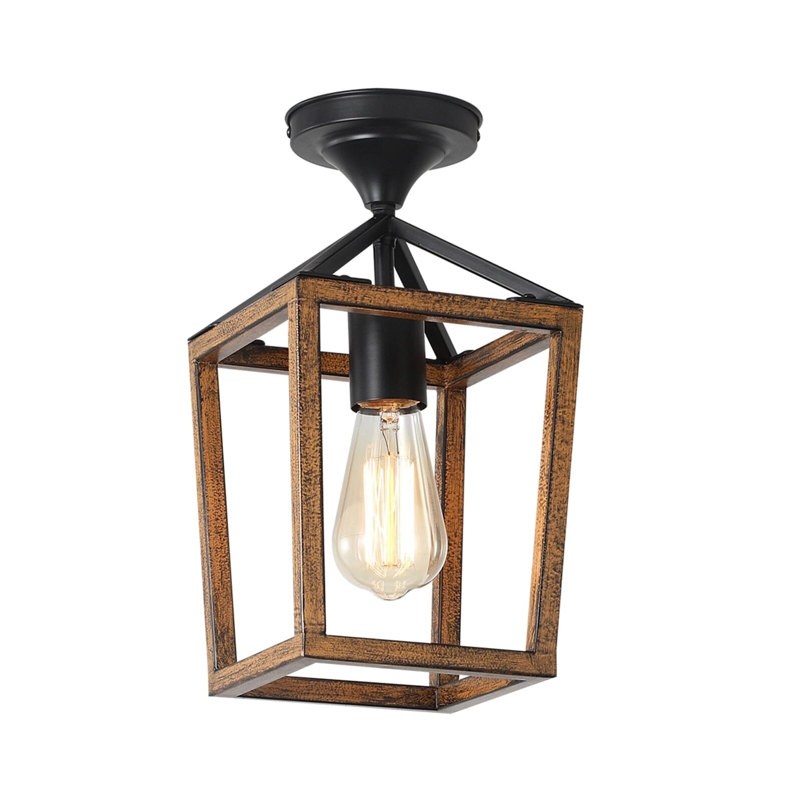 Wooden Gardens online Lamps Cage Lamp New House Gifts Mountain House Lamps Rustic Lamp Wooden,Edison Bulb Wood Lamp