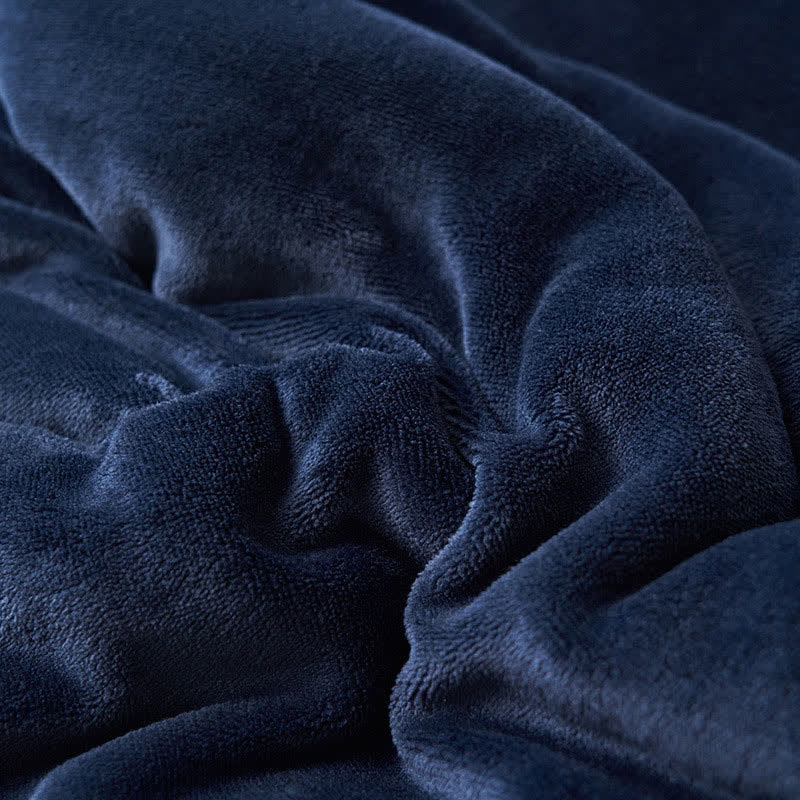 Taavita Plush Velvet Blanket – Double Layered, Solid Color