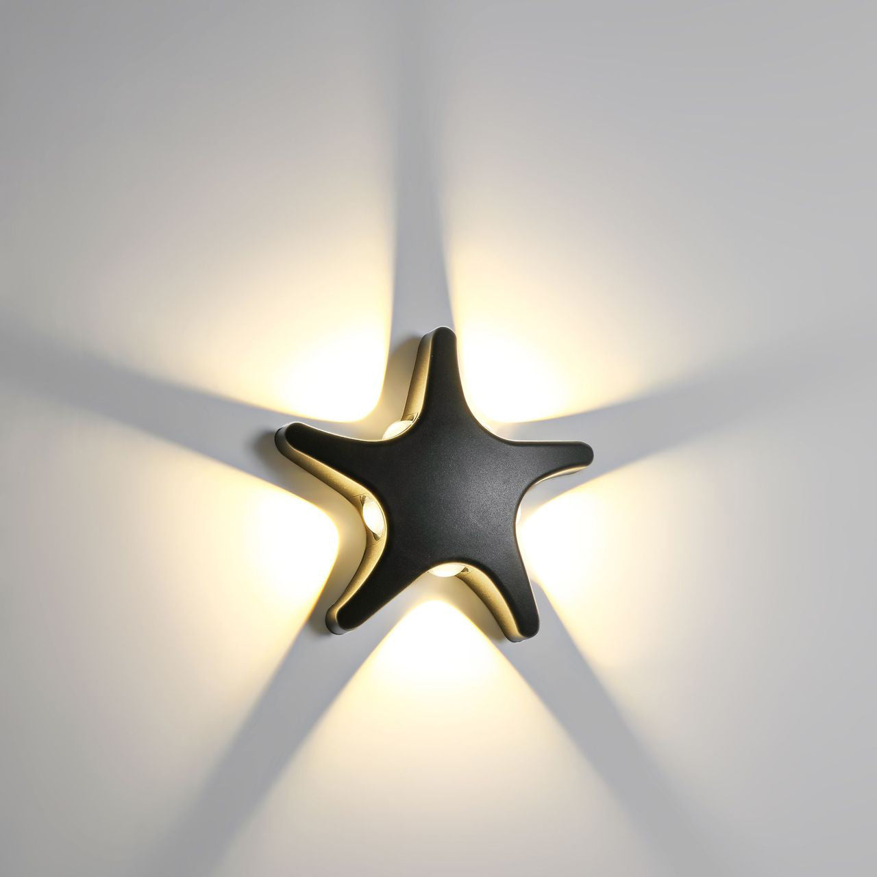 Contemporary Simplicity Aluminum Starfish Design LED Waterproof Wall Light Lamp for Outdoor Terrace