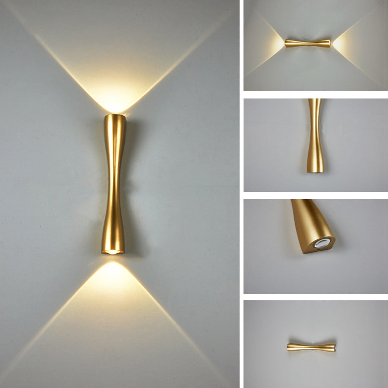 Modern Simple Long Horn 2-Light LED Wall Lamp for Living Room and Bedroom, Indoor and Outdoor