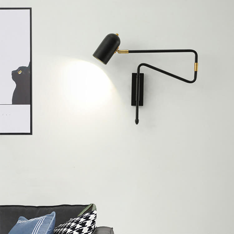 Taavita Creative Iron Long Pole Swing Arm Wall Lamp