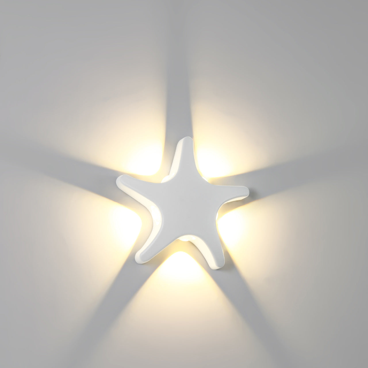 Contemporary Simplicity Aluminum Starfish Design LED Waterproof Wall Light Lamp for Outdoor Terrace