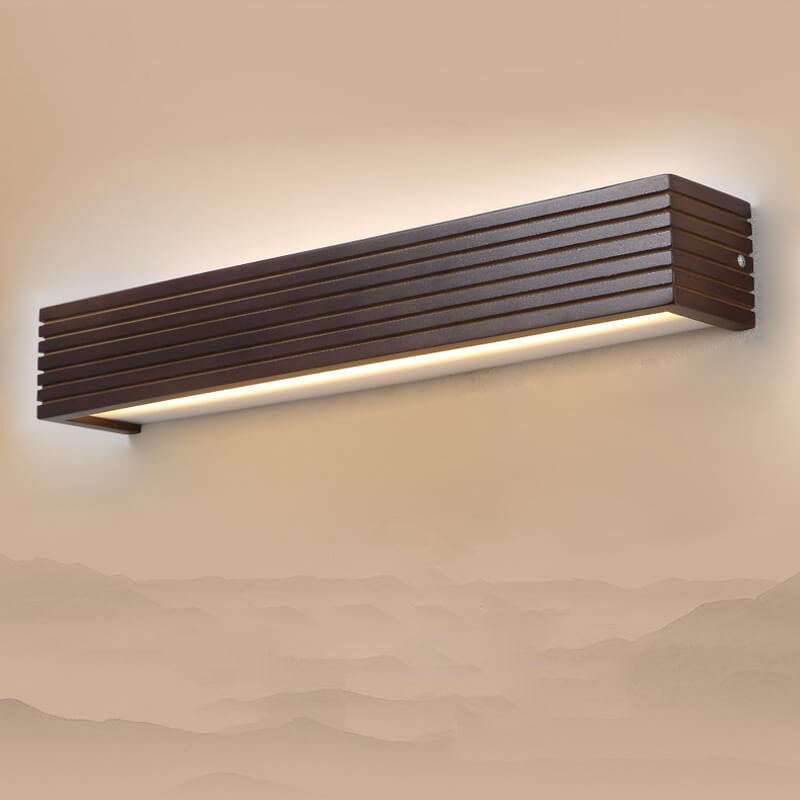 Modern Walnut Square Bar Vanity LED Wall Light Lamp from China