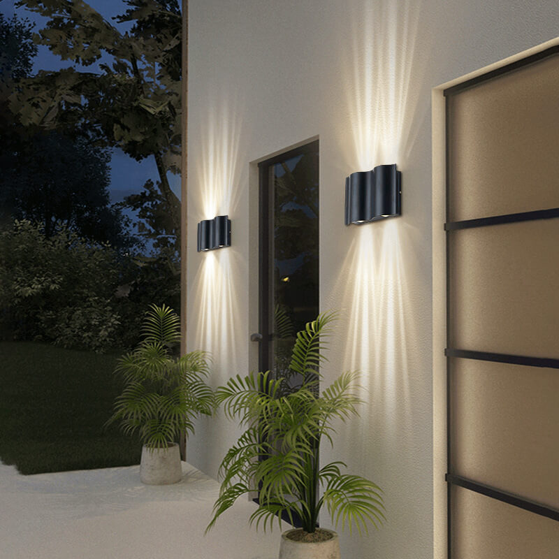 Modern Wave Taavita Waterproof LED Outdoor Wall Light Lamp