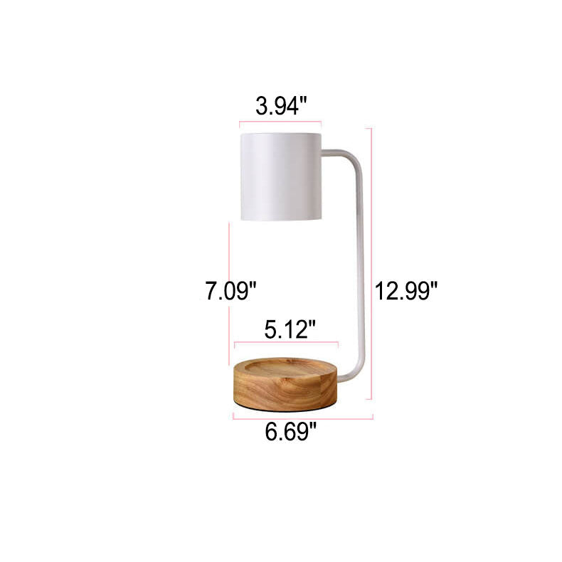 Taavita Minimalistic Wooden Table Lamp with Timing Dimming Function - 1 Light from Melting Wax