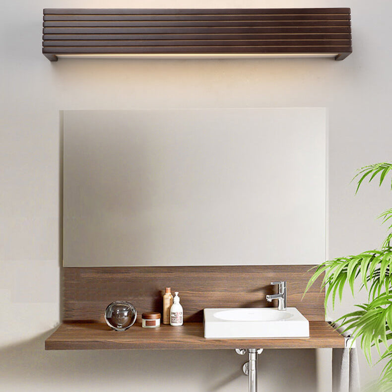 Modern Walnut Square Bar Vanity LED Wall Light Lamp from China