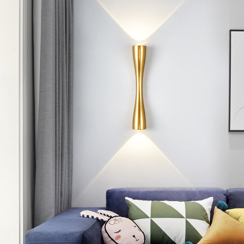 Modern Simple Long Horn 2-Light LED Wall Lamp for Living Room and Bedroom, Indoor and Outdoor