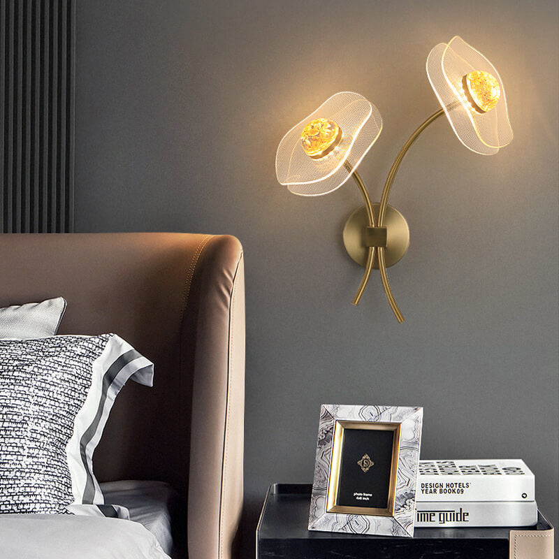 Taavita Creative Acrylic Lotus Flower LED Wall Sconce Lamp