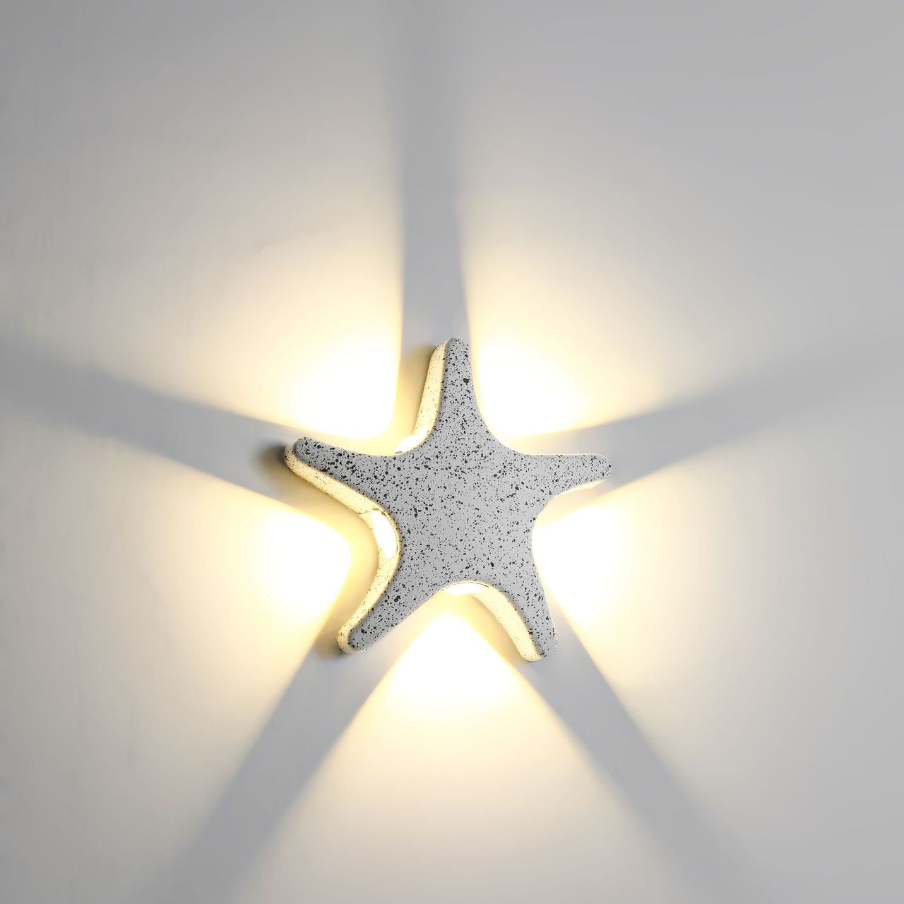 Contemporary Simplicity Aluminum Starfish Design LED Waterproof Wall Light Lamp for Outdoor Terrace