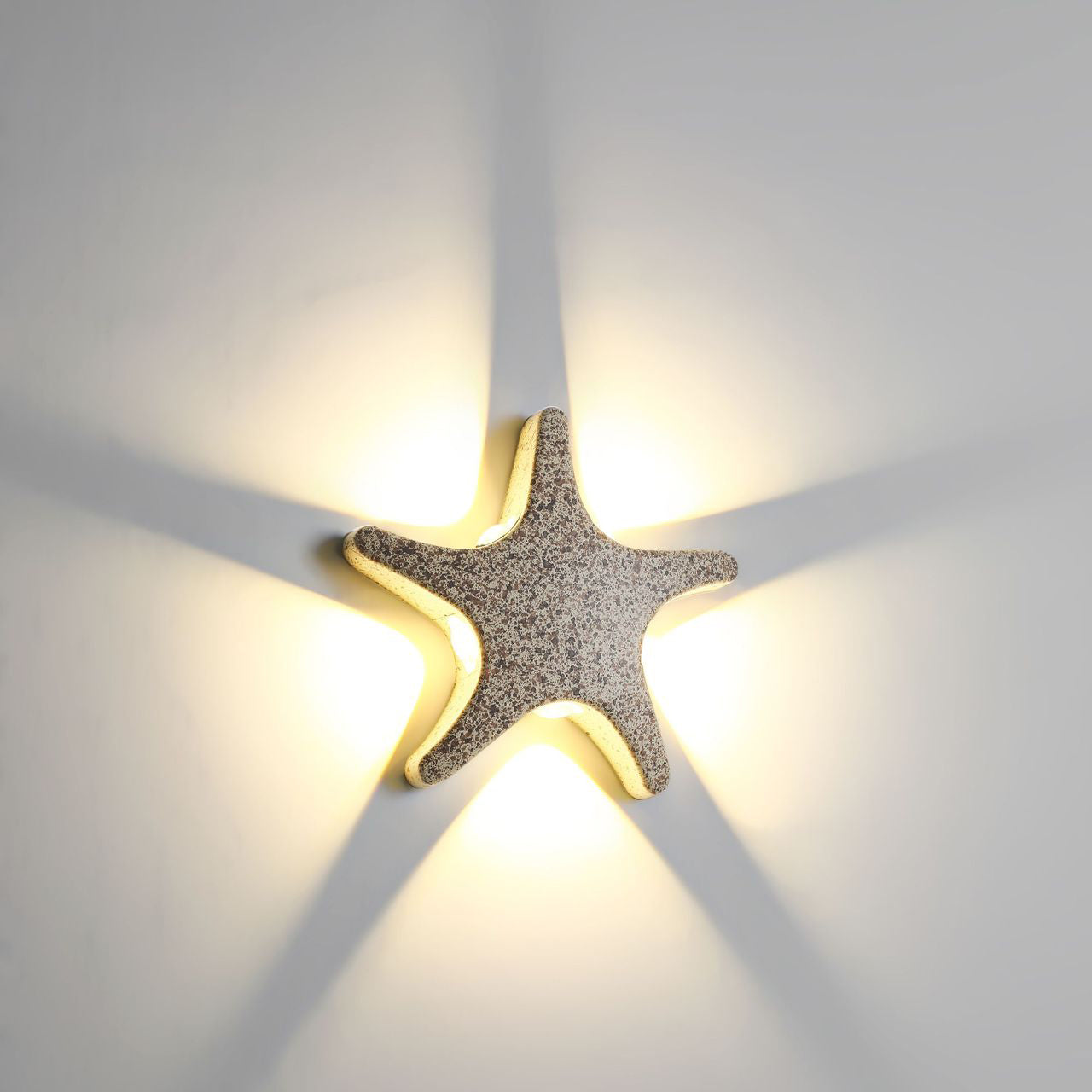 Contemporary Simplicity Aluminum Starfish Design LED Waterproof Wall Light Lamp for Outdoor Terrace