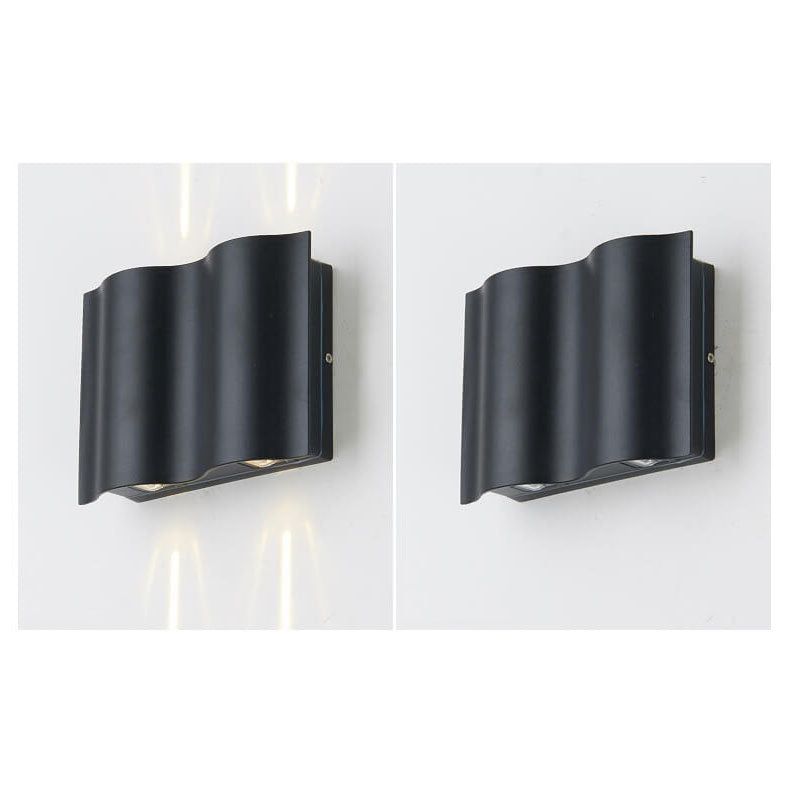 Modern Wave Taavita Waterproof LED Outdoor Wall Light Lamp