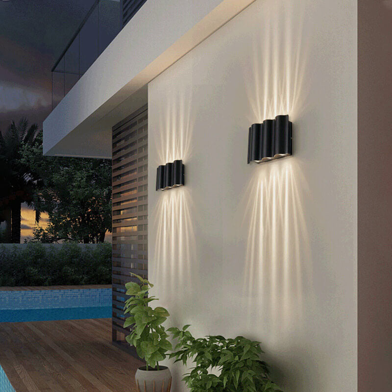 Modern Wave Taavita Waterproof LED Outdoor Wall Light Lamp