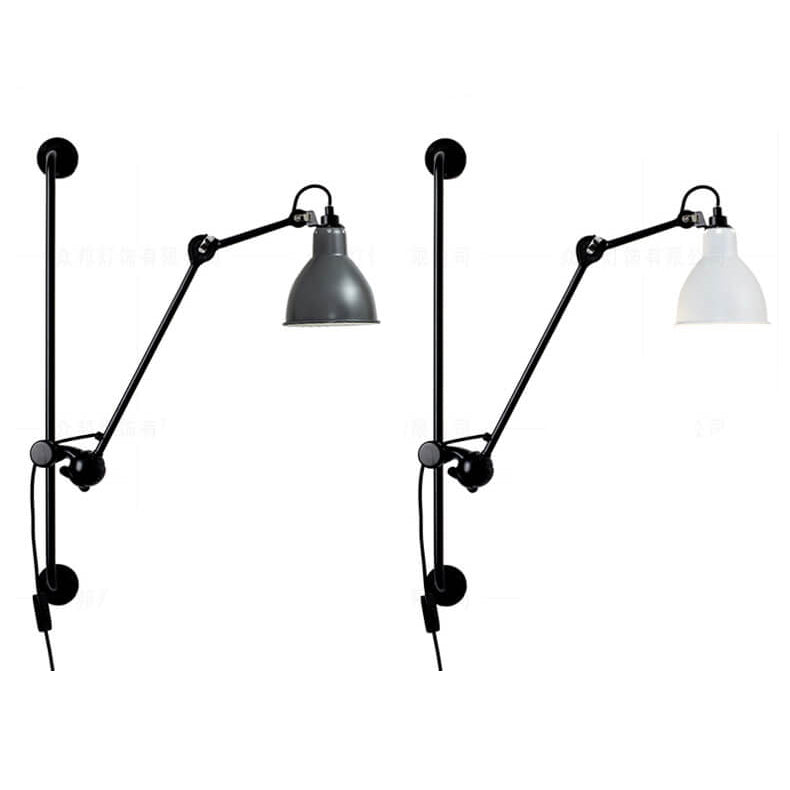 Taavita Industrial Vintage Iron Long Arm Swing 1 Light Wall Lamp