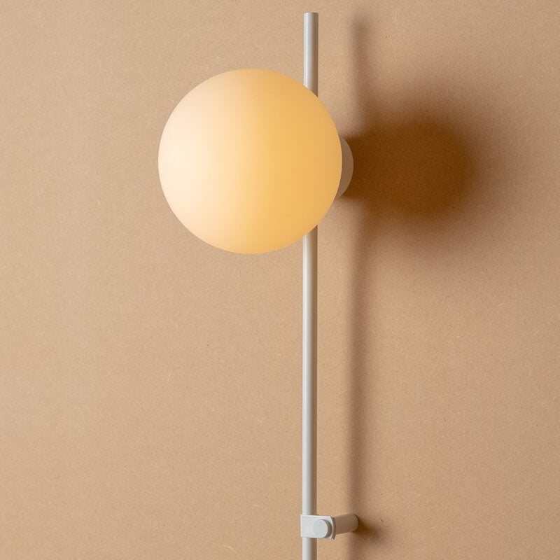 Taavita Minimalist Long Pole Glass Globe 1-Light Wall Lamp