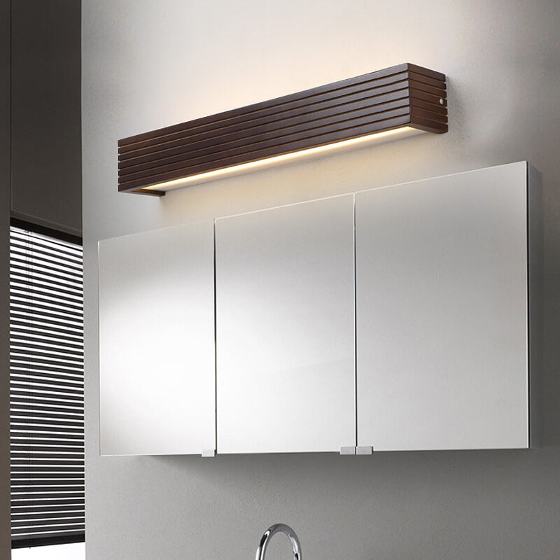 Modern Walnut Square Bar Vanity LED Wall Light Lamp from China