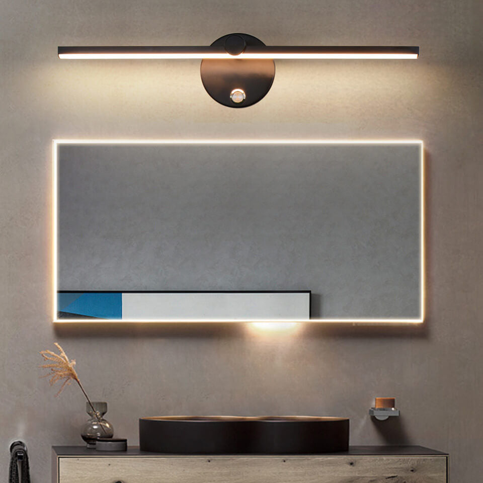 Taavita Minimalist Aluminum Long Bar Switch LED Mirror Wall Light Lamp