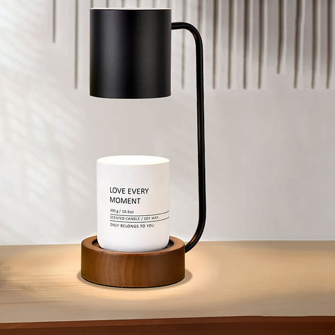 Taavita Minimalistic Wooden Table Lamp with Timing Dimming Function - 1 Light from Melting Wax