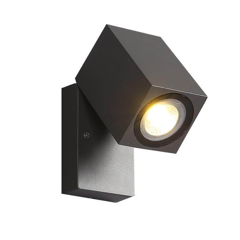 Modern Square Waterproof LED Outdoor Garden Wall Sconce Lamp with Adjustable Angle