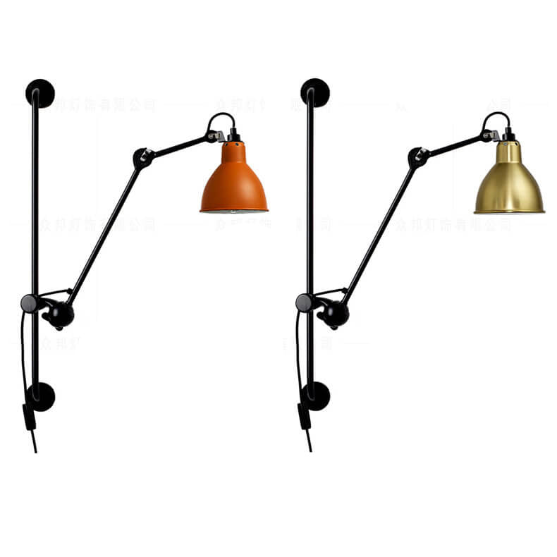 Taavita Industrial Vintage Iron Long Arm Swing 1 Light Wall Lamp