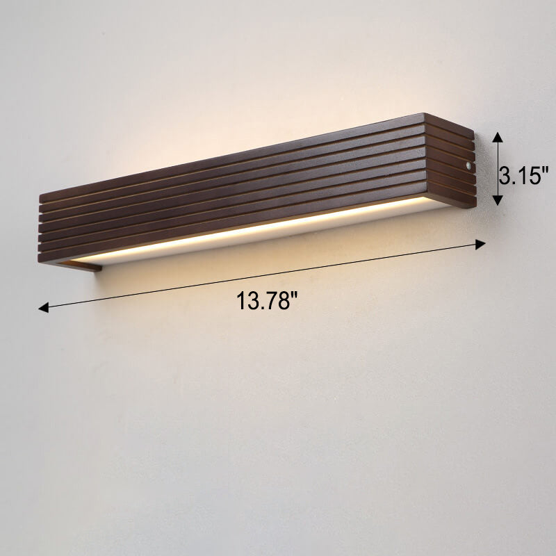 Modern Walnut Square Bar Vanity LED Wall Light Lamp from China