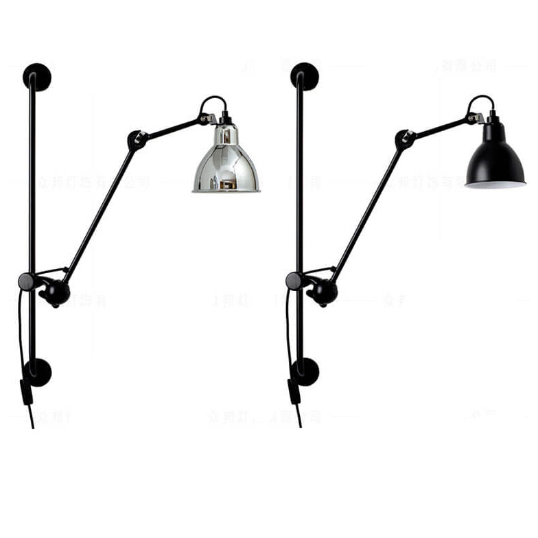 Taavita Industrial Vintage Iron Long Arm Swing 1 Light Wall Lamp