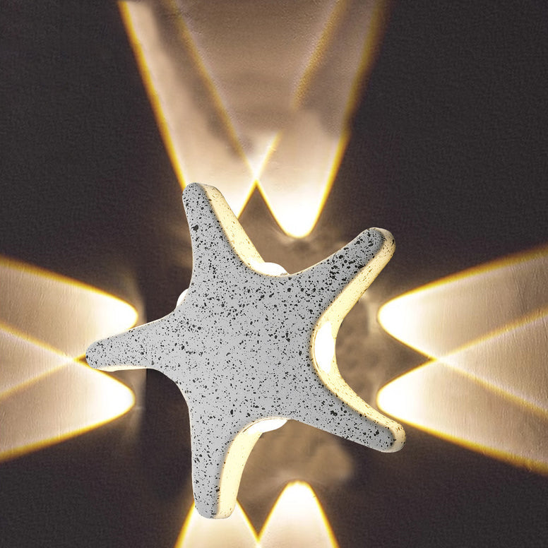 Contemporary Simplicity Aluminum Starfish Design LED Waterproof Wall Light Lamp for Outdoor Terrace