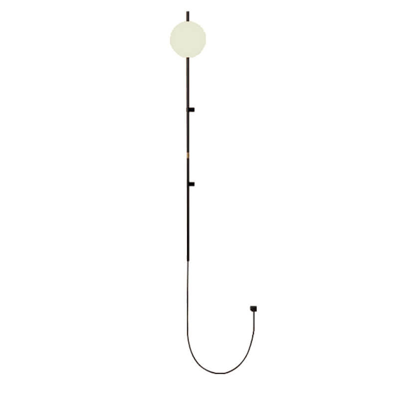 Taavita Minimalist Long Pole Glass Globe 1-Light Wall Lamp