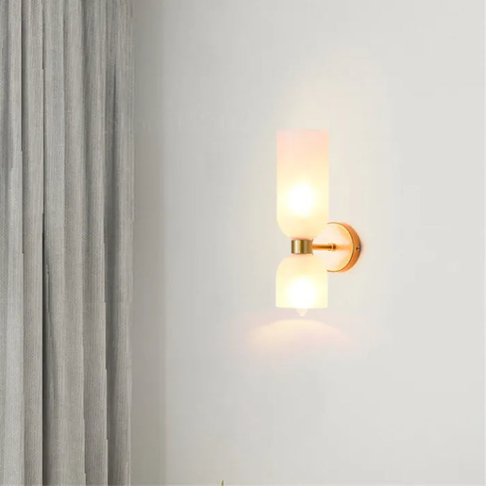 Double Head LED Glass Wall Lamp Sconce