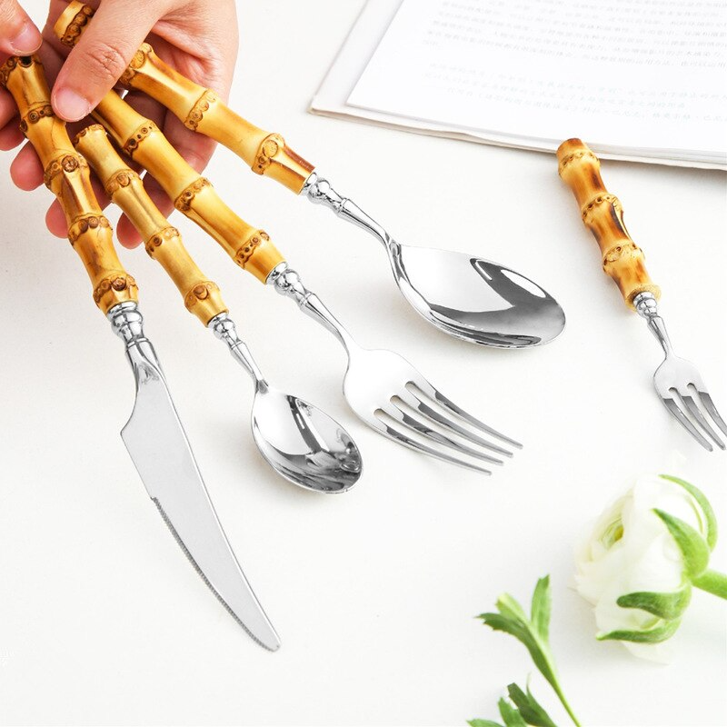 Taavita Eco-Friendly Natural Bamboo Cutlery Set