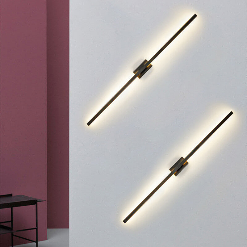 Taavita Minimalist Black Linear LED Mirror Front Light Wall Lamp