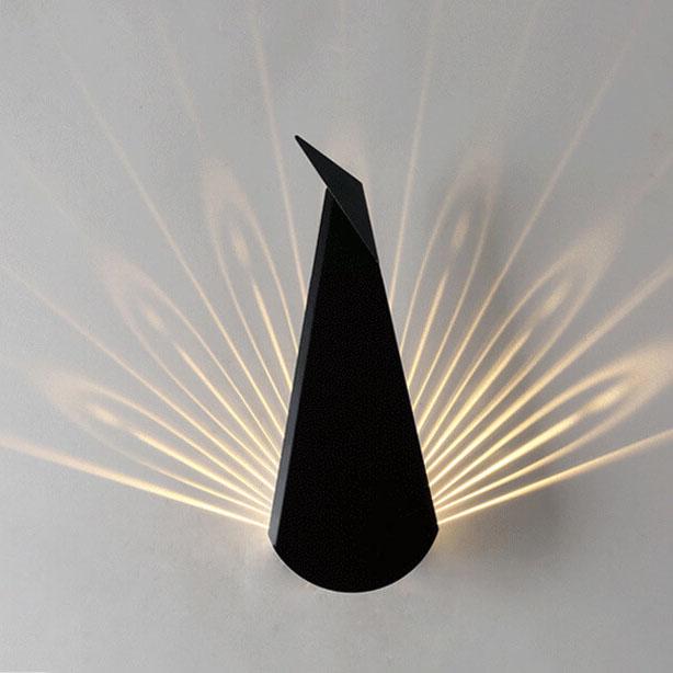 Modern Minimalist Geometric Metal 1-Light Taavita Lighting LED Wall Lamp