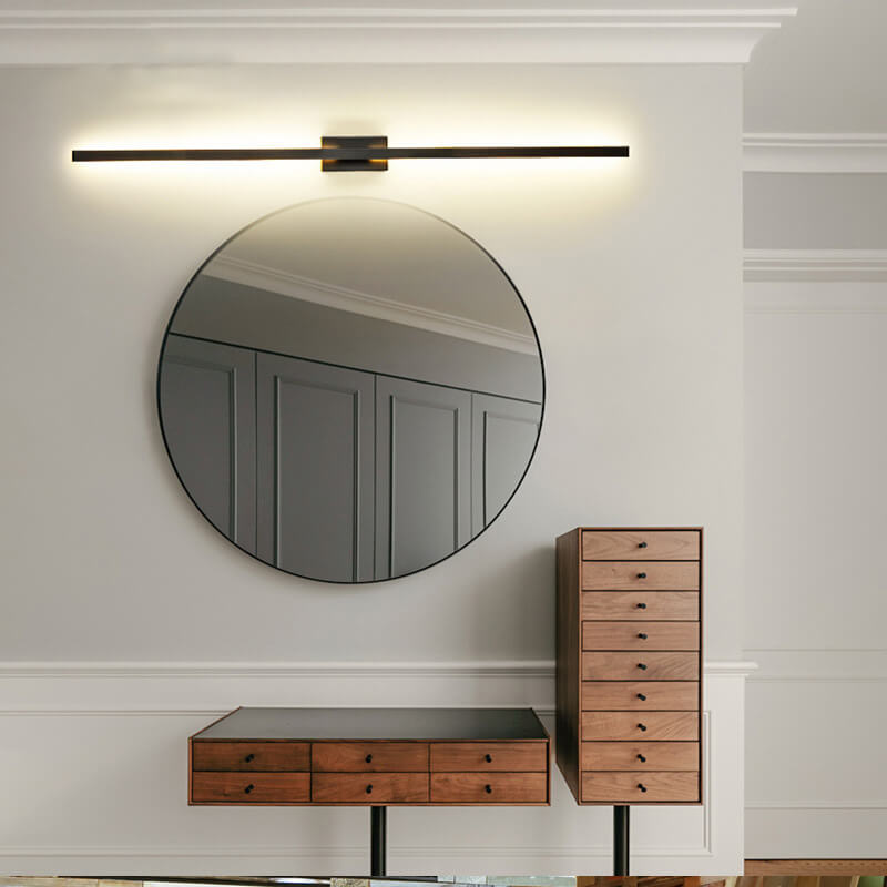 Taavita Minimalist Black Linear LED Mirror Front Light Wall Lamp