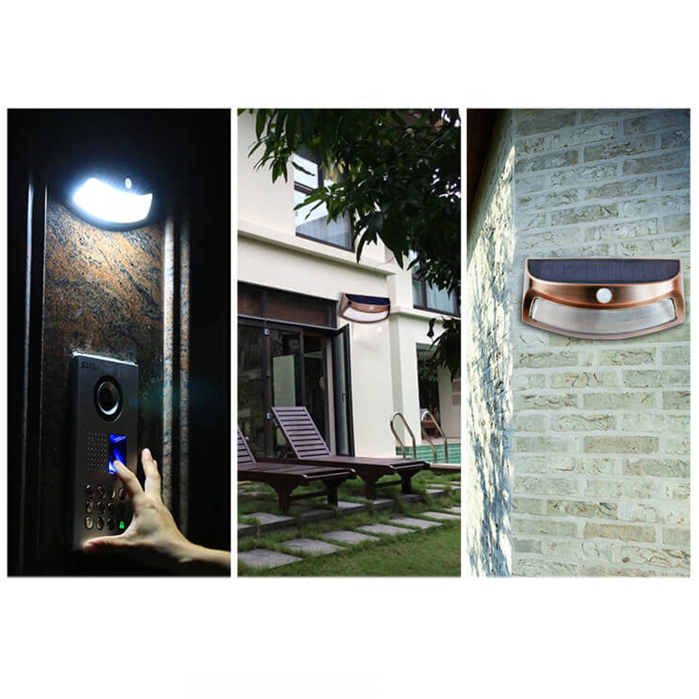 Taavita Trapeze Induction Outdoor Waterproof Patio LED Wall Light Lamp