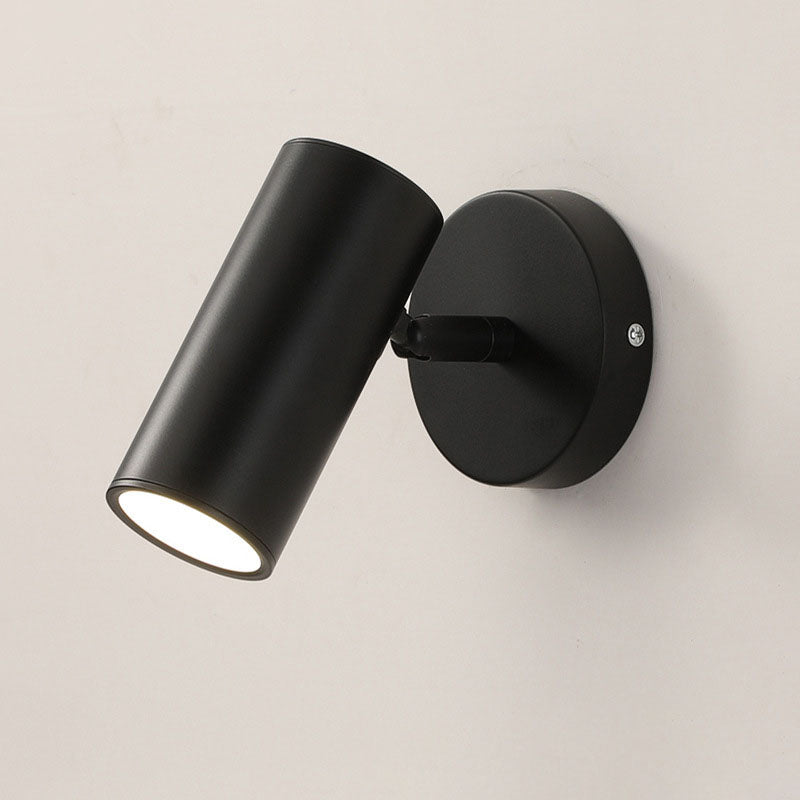 Modern Simple Cylindrical Plated 1-Light Reading Wall Lamp Spotlight