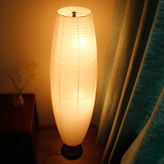 Taavita Minimalistic 2-Light Floor Lamp Made of Rice Paper