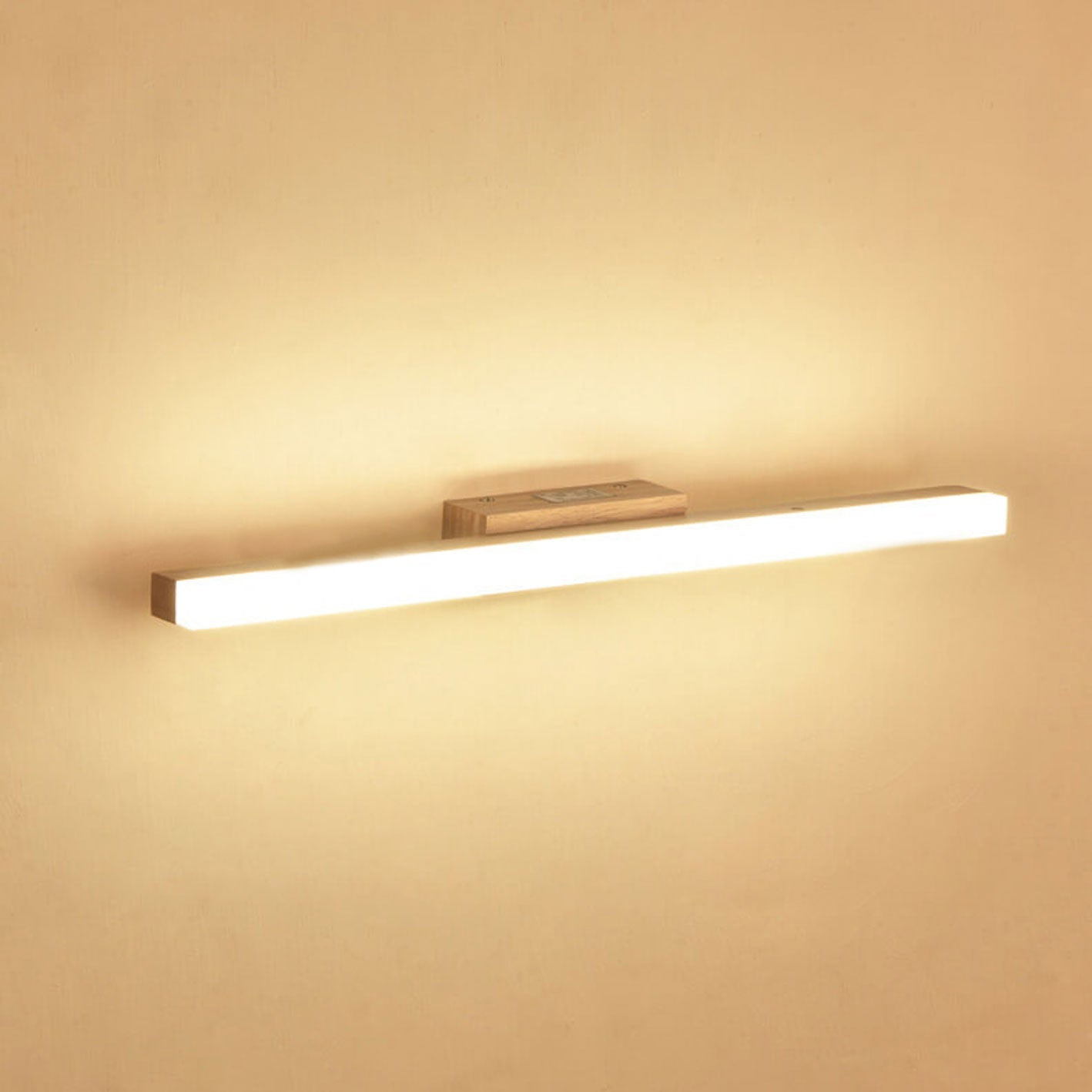 Taavita Minimalist Wooden Long Strip Vanity Light LED Wall Lamp