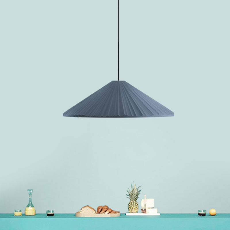 Taavita Gerippter Cone Pendant Light Nordic Style 1 Light Living Room Hanging Lamp, 8"/12.5"/16" Diameter