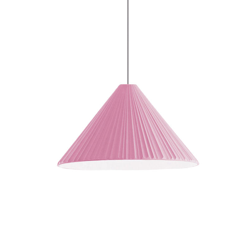 Taavita Gerippter Cone Pendant Light Nordic Style 1 Light Living Room Hanging Lamp, 8"/12.5"/16" Diameter