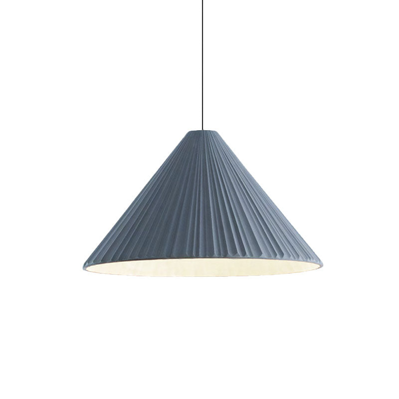 Taavita Gerippter Cone Pendant Light Nordic Style 1 Light Living Room Hanging Lamp, 8"/12.5"/16" Diameter