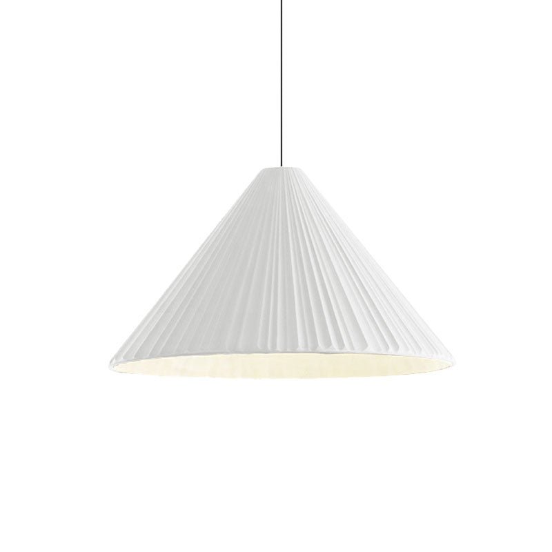 Taavita Gerippter Cone Pendant Light Nordic Style 1 Light Living Room Hanging Lamp, 8"/12.5"/16" Diameter