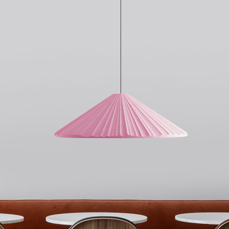 Taavita Gerippter Cone Pendant Light Nordic Style 1 Light Living Room Hanging Lamp, 8"/12.5"/16" Diameter