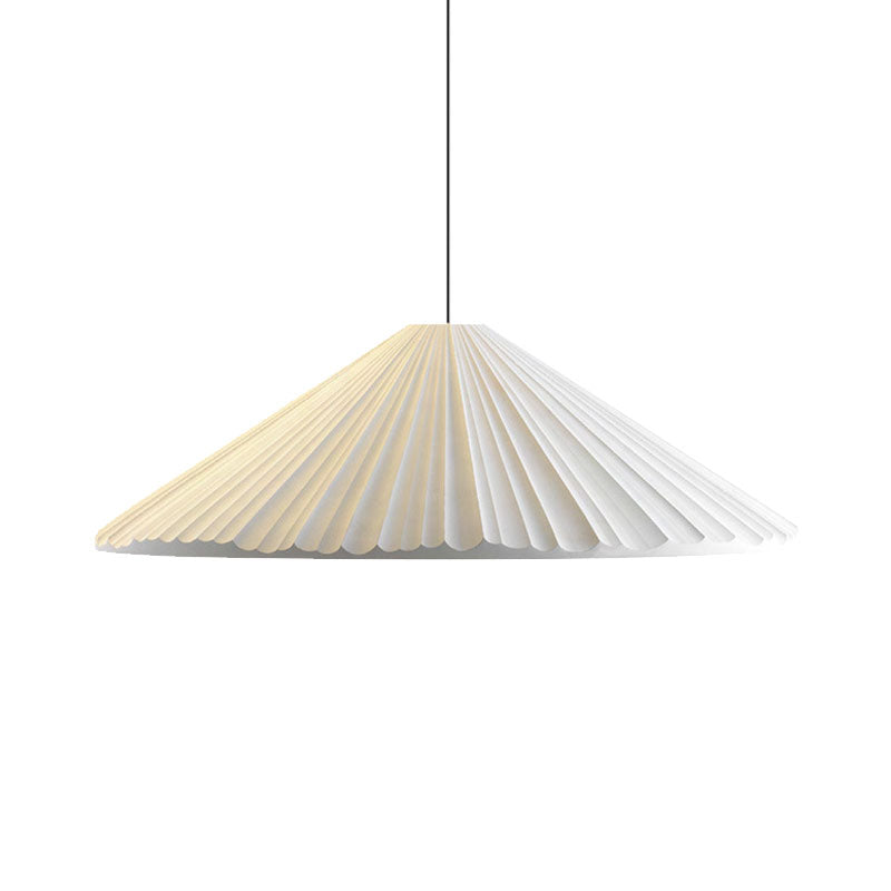 Taavita Gerippter Cone Pendant Light Nordic Style 1 Light Living Room Hanging Lamp, 8"/12.5"/16" Diameter