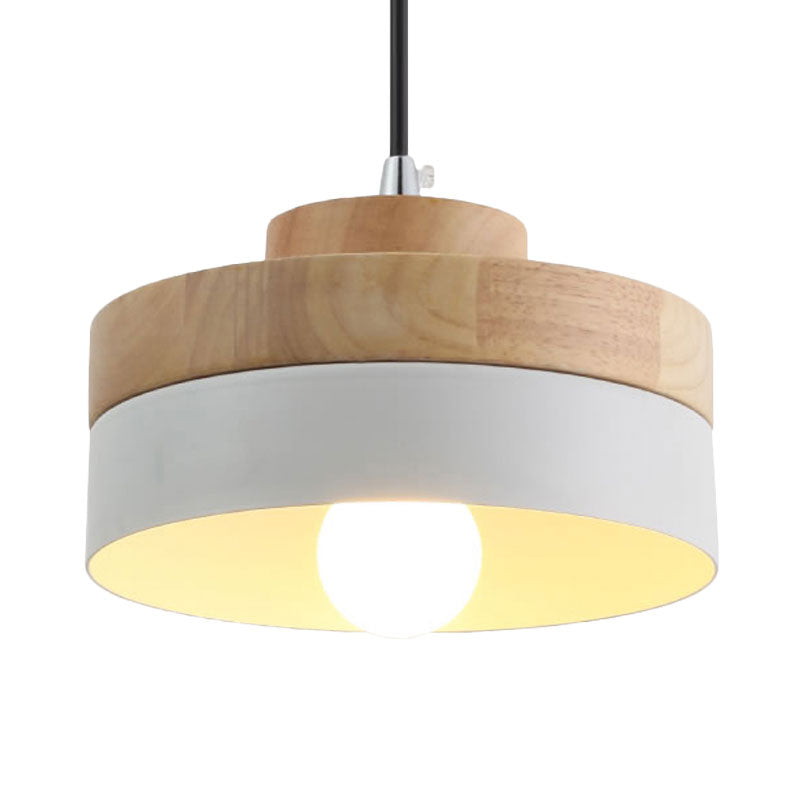 Taavita Round/Square Pendant Lighting Single Light Wood Pendant Lamp for Dining Room Bookstore