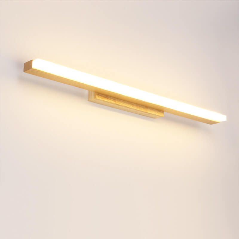 Taavita Modern Wooden Linear LED Mirror Front Light Wall Lamp