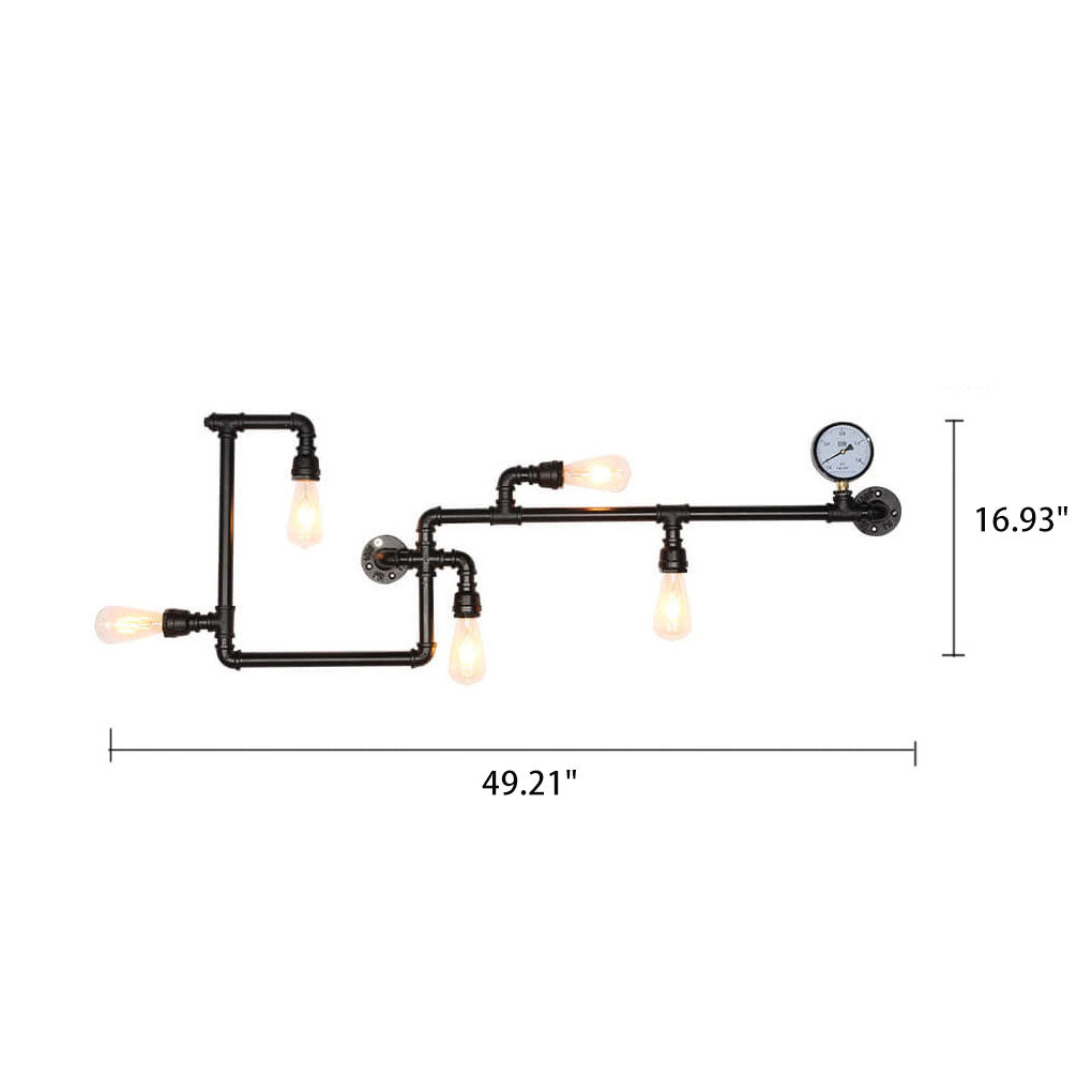 Taavita Maze Pipe 5-Light Wall Lamp