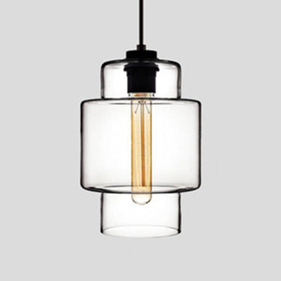 Cylindrical Hanging Lamp Simplicity Glass 1 Light Pink/Yellow/Blue Hanging Ceiling Light Pink B Clearhalo 'Ceiling Lights' 'Glass shade' 'Glass' 'Modern Pendants' 'Modern' 'Pendant Lights' 'Pendants' Lighting' 118751