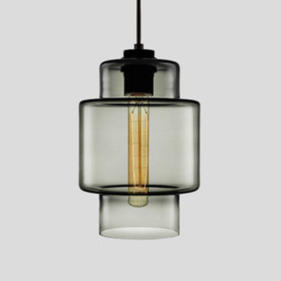 Cylindrical Hanging Lamp Simplicity Glass 1 Light Pink/Yellow/Blue Hanging Ceiling Light Yellow B Clearhalo 'Ceiling Lights' 'Glass shade' 'Glass' 'Modern Pendants' 'Modern' 'Pendant Lights' 'Pendants' Lighting' 118747