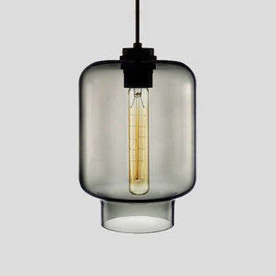 Cylindrical Hanging Lamp Simplicity Glass 1 Light Pink/Yellow/Blue Hanging Ceiling Light Yellow A Clearhalo 'Ceiling Lights' 'Glass shade' 'Glass' 'Modern Pendants' 'Modern' 'Pendant Lights' 'Pendants' Lighting' 118746