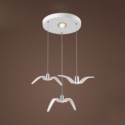 Art Deco Pendant Light, Seagull Hanging Lamp for Children Room 6 White Clearhalo 'Ceiling Lights' 'Modern Pendants' 'Modern' 'Pendant Lights' 'Pendants' Lighting' 119125