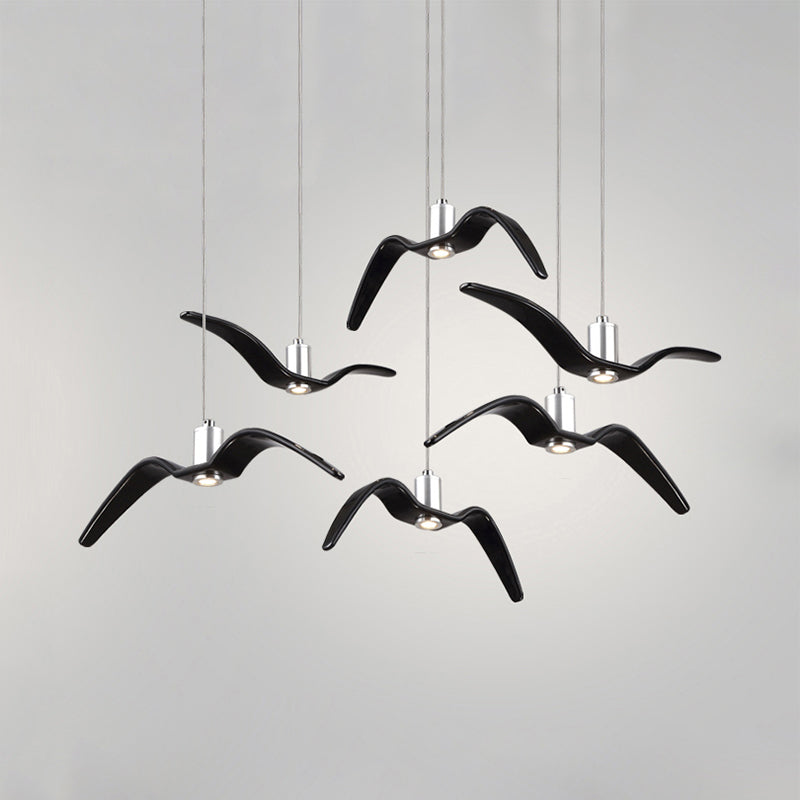 Art Deco Pendant Light, Seagull Hanging Lamp for Children Room 3 White Clearhalo 'Ceiling Lights' 'Modern Pendants' 'Modern' 'Pendant Lights' 'Pendants' Lighting' 119122